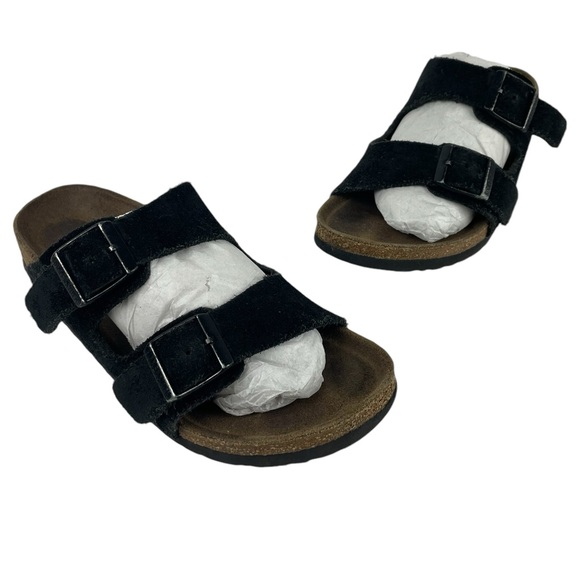 Birkenstock Shoes - Birkenstock Arizona Suede Leather Sandals Black Size 38 Women’s 7-7.5
